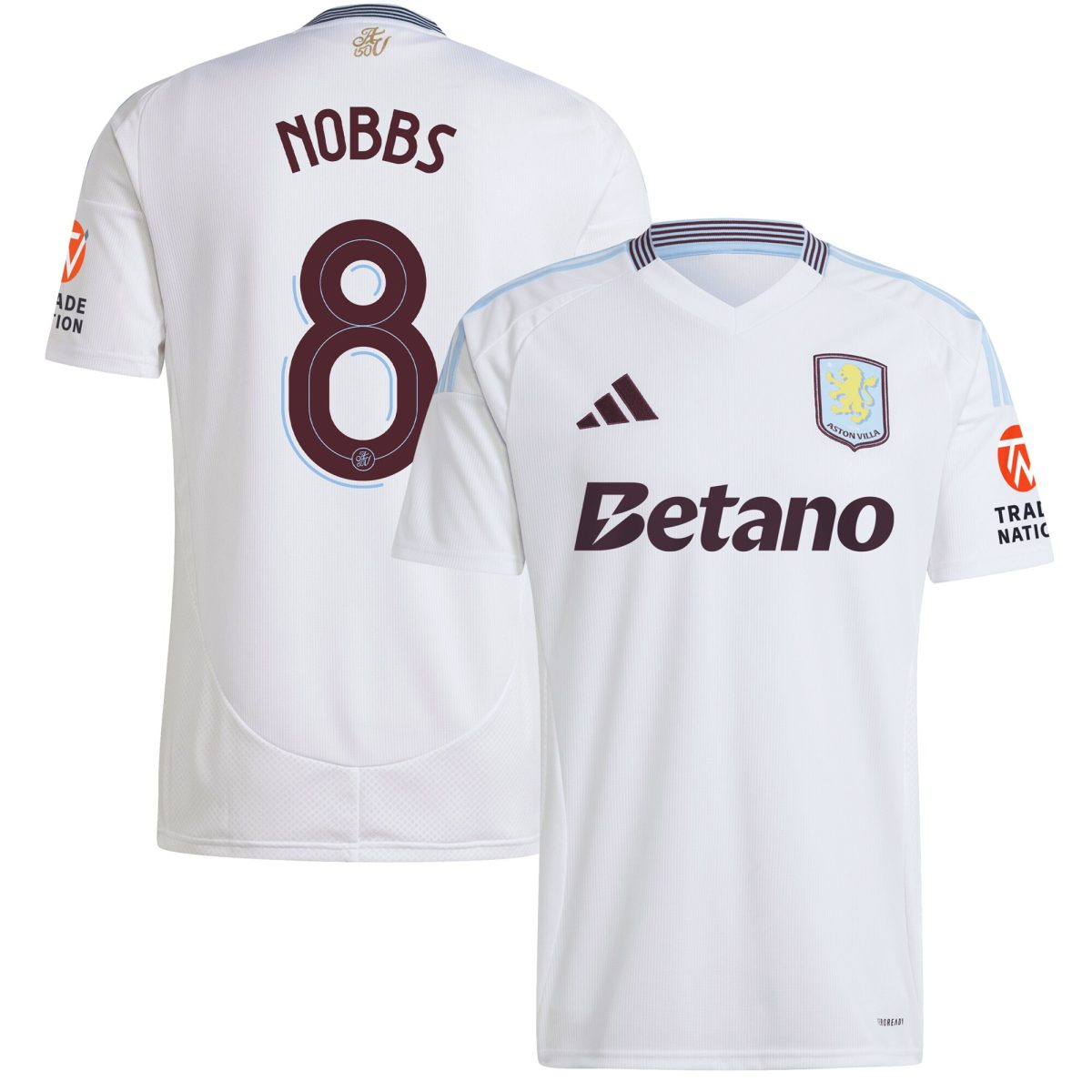 AVFC aston villa adidas away shirt 2024-25 with nobbs 8 cup printing Collection | Official Aston Villa Kits and Apparel