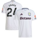AVFC aston villa adidas away shirt 2024-25 with onana 24 printing Collection | Official Aston Villa Kits and Apparel