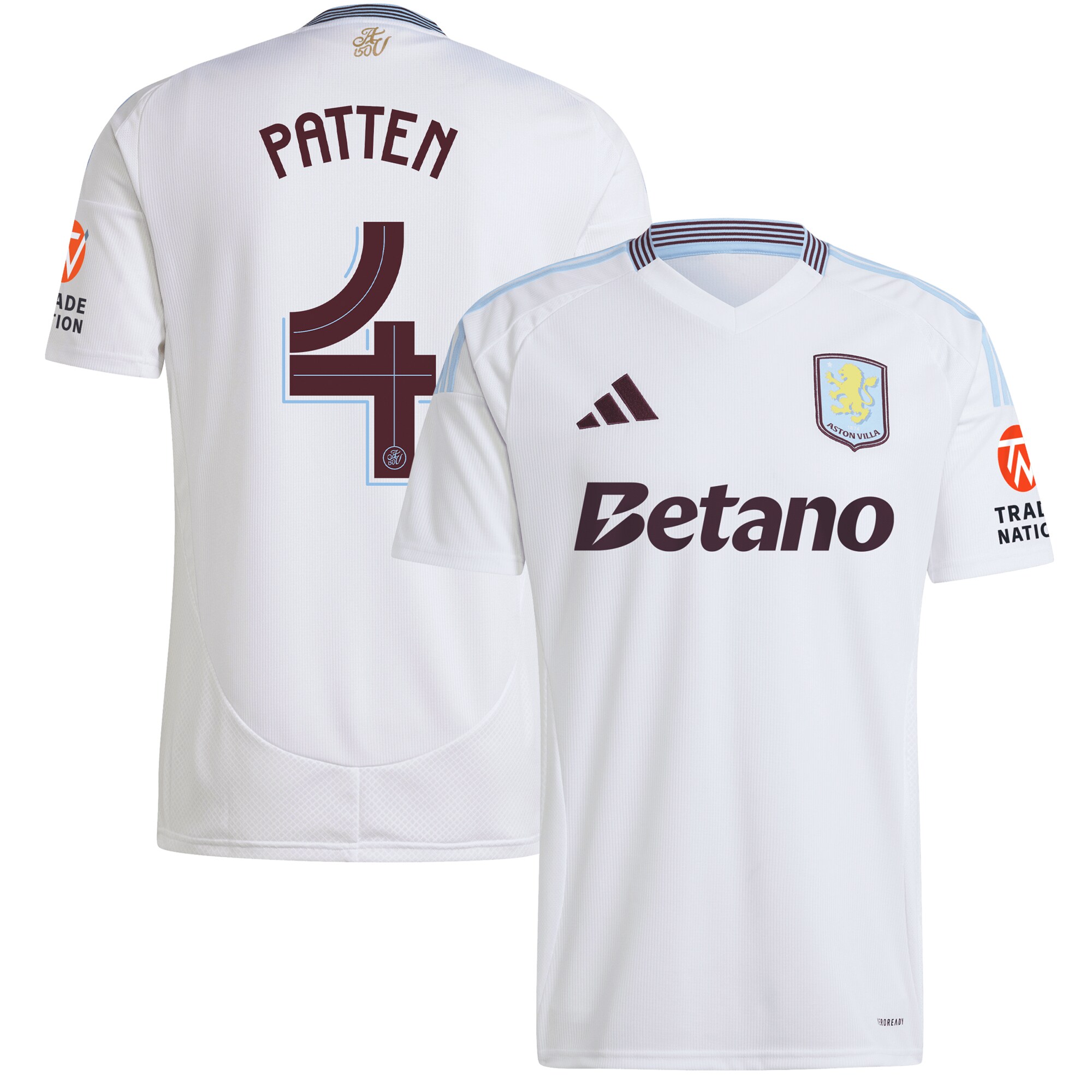 AVFC aston villa adidas away shirt 2024-25 with patten 4 cup printing Collection | Official Aston Villa Kits and Apparel