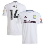 AVFC aston villa adidas away shirt 2024-25 with pau 14 printing Collection | Official Aston Villa Kits and Apparel