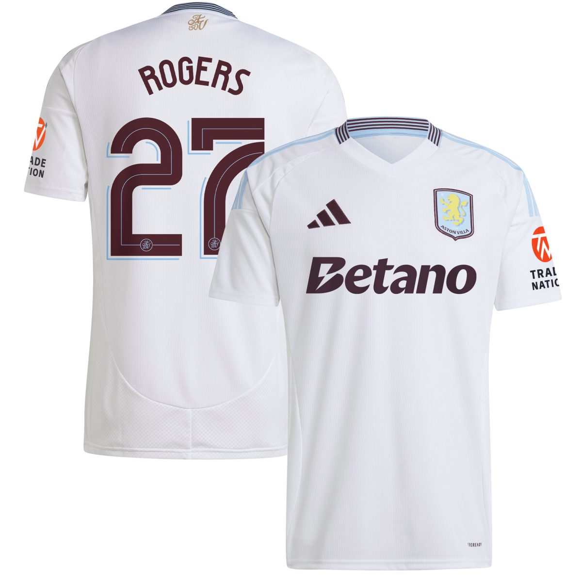 AVFC aston villa adidas away shirt 2024-25 with rogers 27 cup printing Collection | Official Aston Villa Kits and Apparel