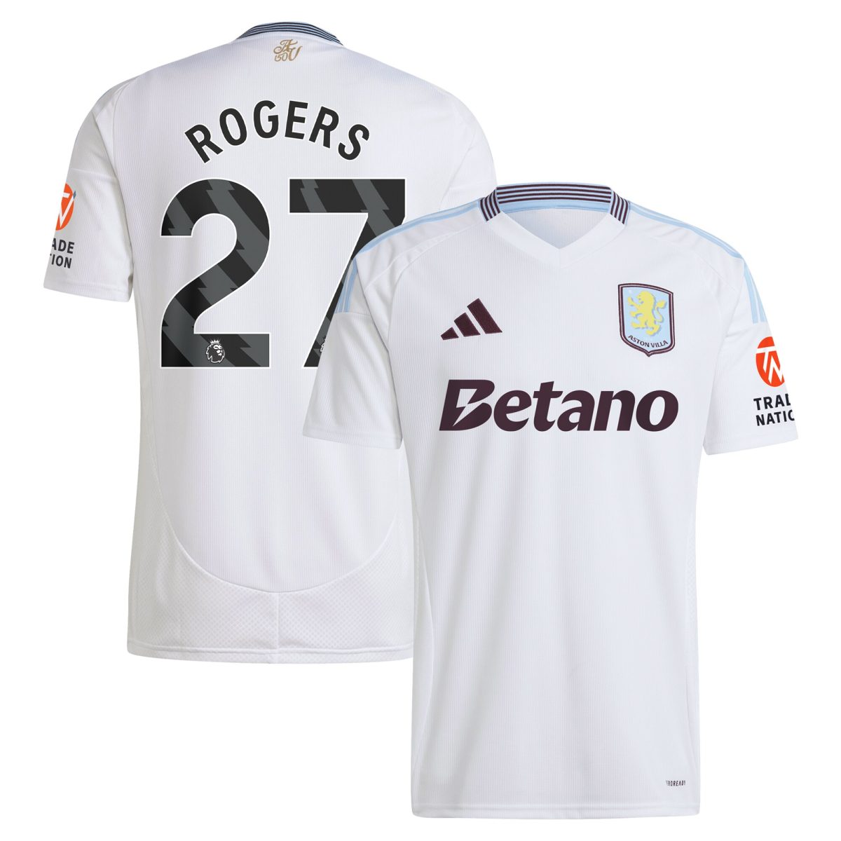 AVFC aston villa adidas away shirt 2024-25 with rogers 27 printing Collection | Official Aston Villa Kits and Apparel