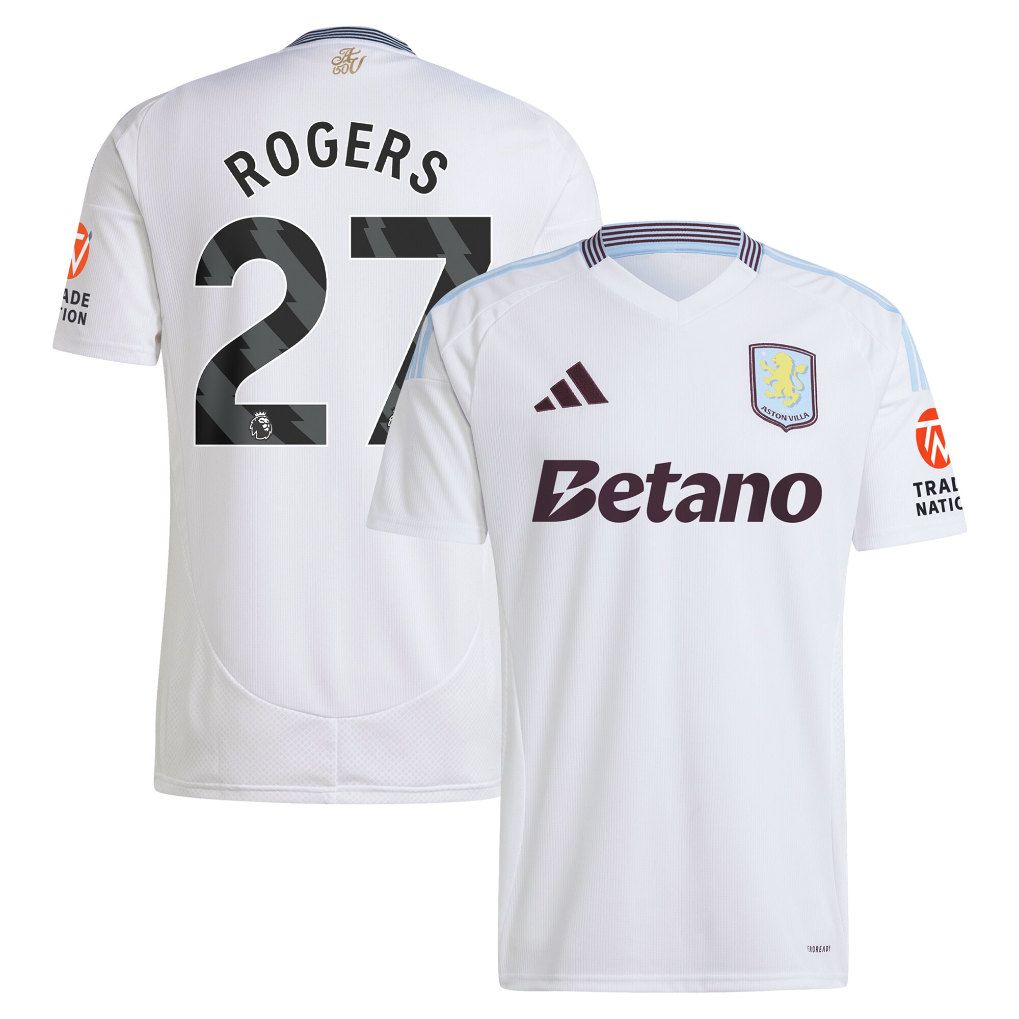AVFC aston villa adidas away shirt 2024-25 with rogers 27 printing Collection | Official Aston Villa Kits and Apparel