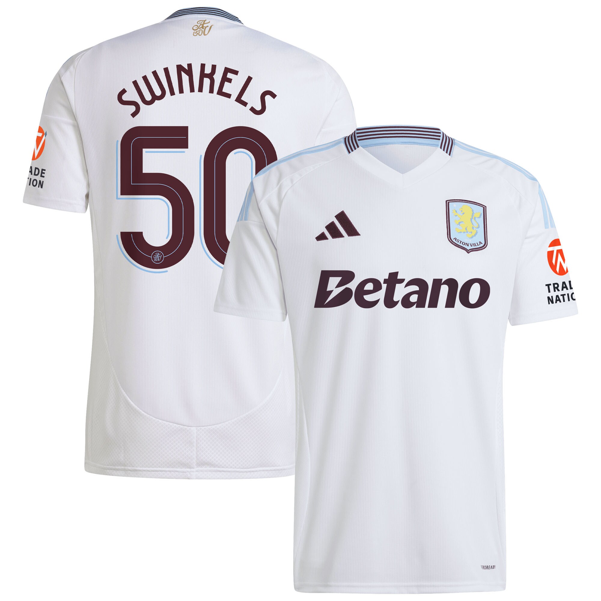 AVFC aston villa adidas away shirt 2024-25 with swinkels 50 cup printing Collection | Official Aston Villa Kits and Apparel