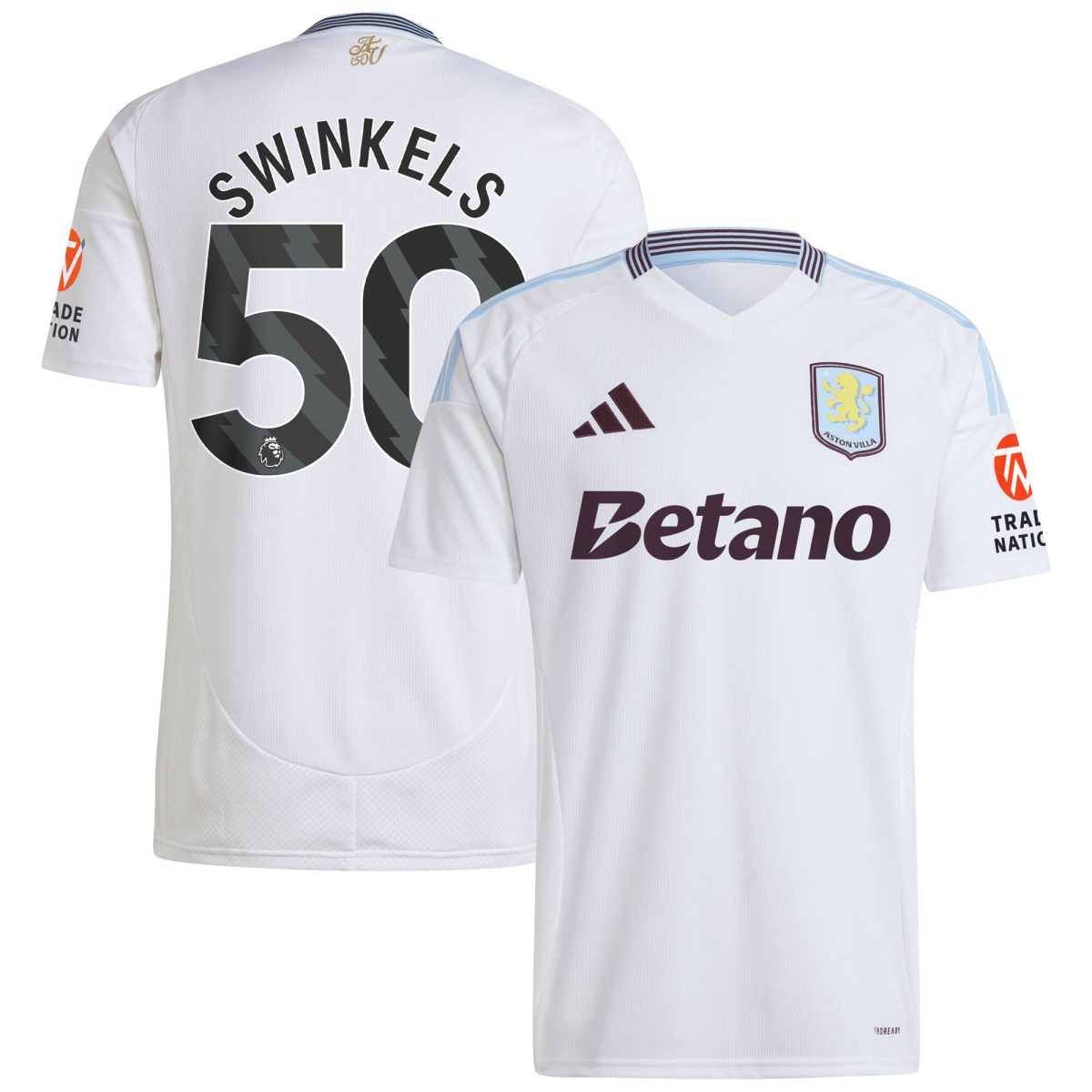 AVFC aston villa adidas away shirt 2024-25 with swinkels 50 printing Collection | Official Aston Villa Kits and Apparel