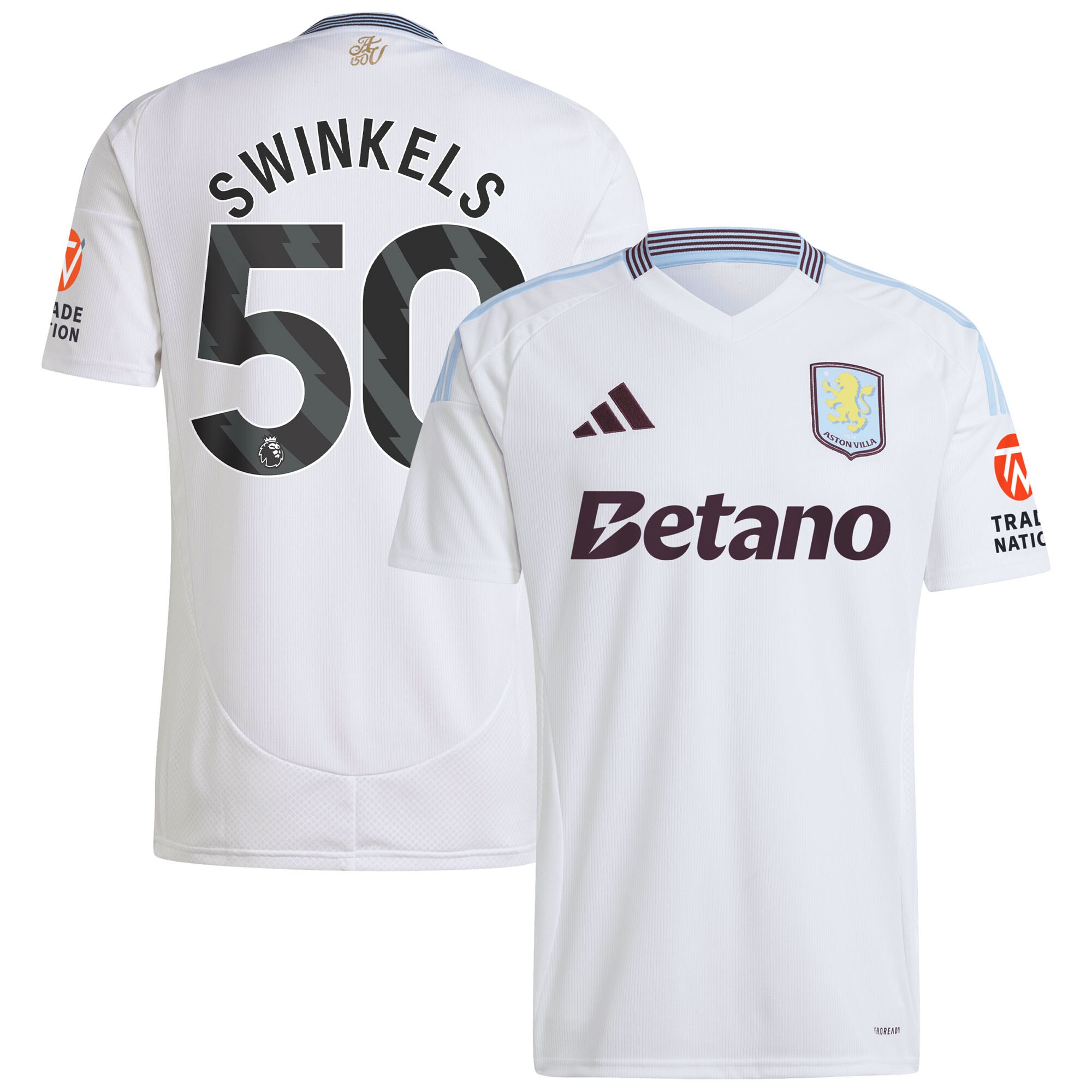 AVFC aston villa adidas away shirt 2024-25 with swinkels 50 printing Collection | Official Aston Villa Kits and Apparel