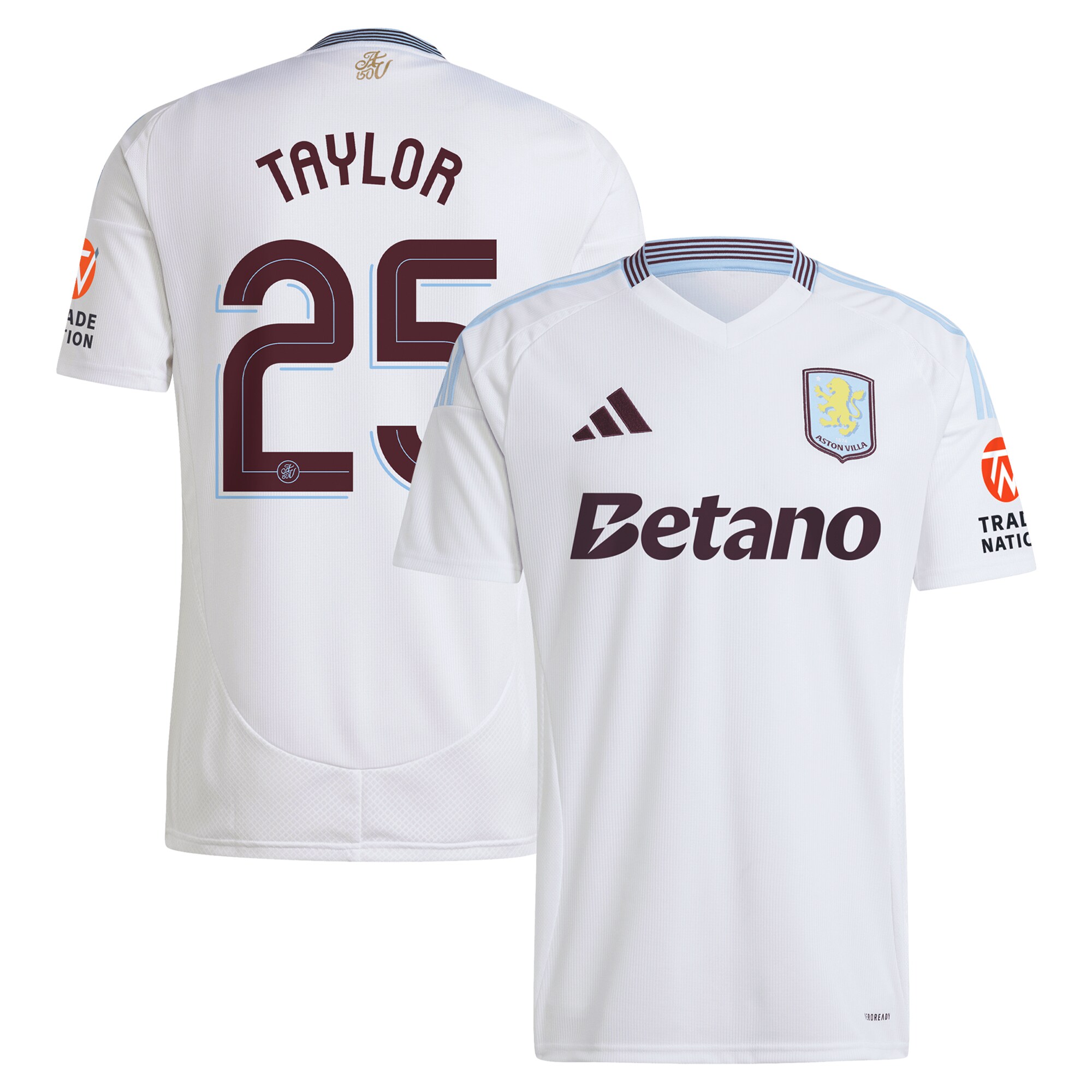 AVFC aston villa adidas away shirt 2024-25 with taylor 25 cup printing Collection | Official Aston Villa Kits and Apparel