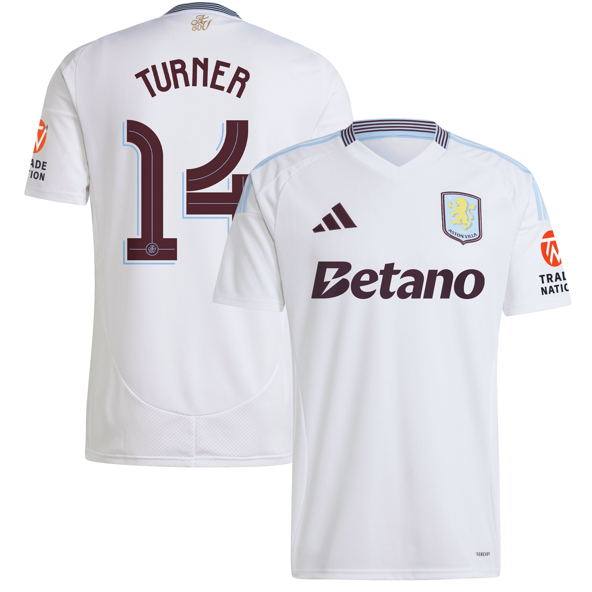 AVFC aston villa adidas away shirt 2024-25 with turner 14 cup printing Collection | Official Aston Villa Kits and Apparel