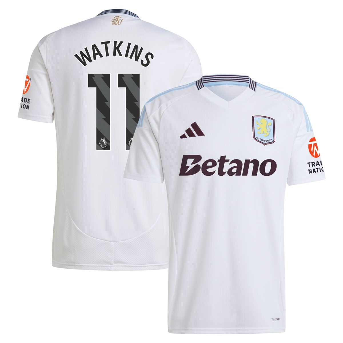 AVFC aston villa adidas away shirt 2024-25 with watkins 11 printing Collection | Official Aston Villa Kits and Apparel