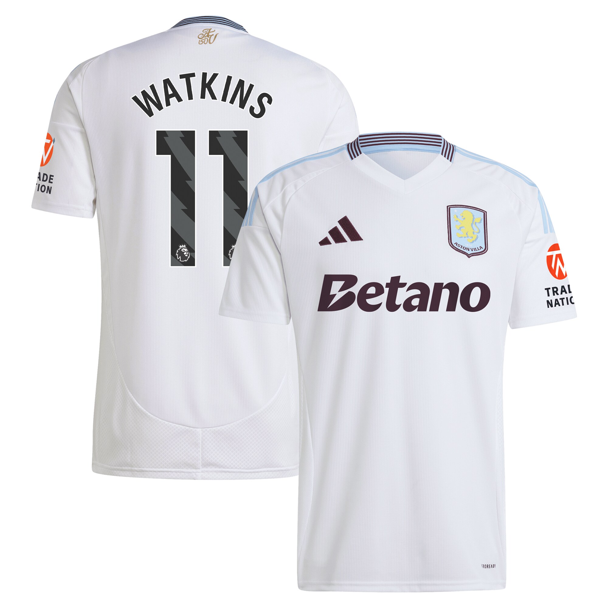 AVFC aston villa adidas away shirt 2024-25 with watkins 11 printing Collection | Official Aston Villa Kits and Apparel