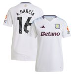 AVFC aston villa adidas away shirt 2024-25 – womens with a.garcía 16 printing Collection | Official Aston Villa Kits and Apparel