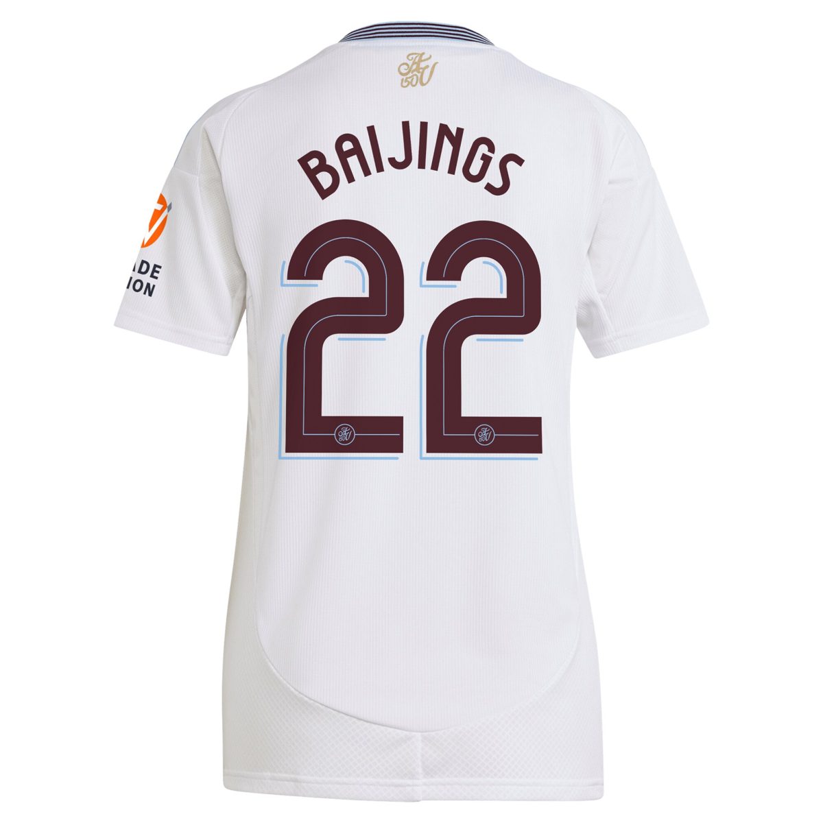 AVFC aston villa adidas away shirt 2024-25 – womens with baijings 22 cup printing Collection | Official Aston Villa Kits and Apparel