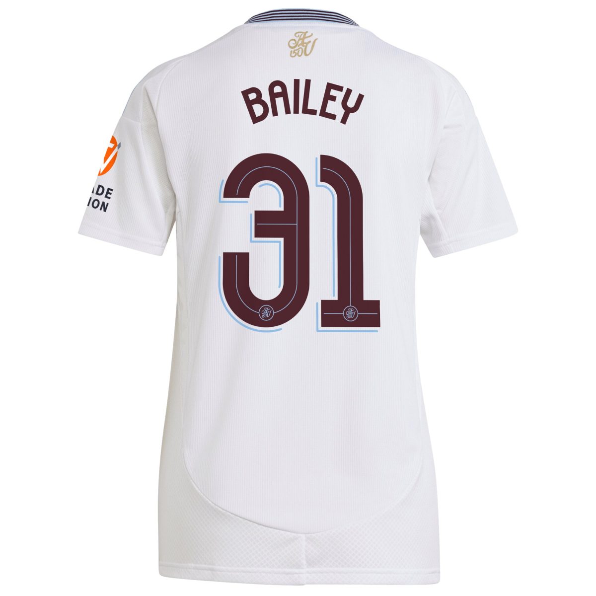 AVFC aston villa adidas away shirt 2024-25 – womens with bailey 31 cup printing Collection | Official Aston Villa Kits and Apparel