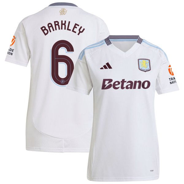 AVFC aston villa adidas away shirt 2024-25 – womens with barkley 6 cup printing Collection | Official Aston Villa Kits and Apparel