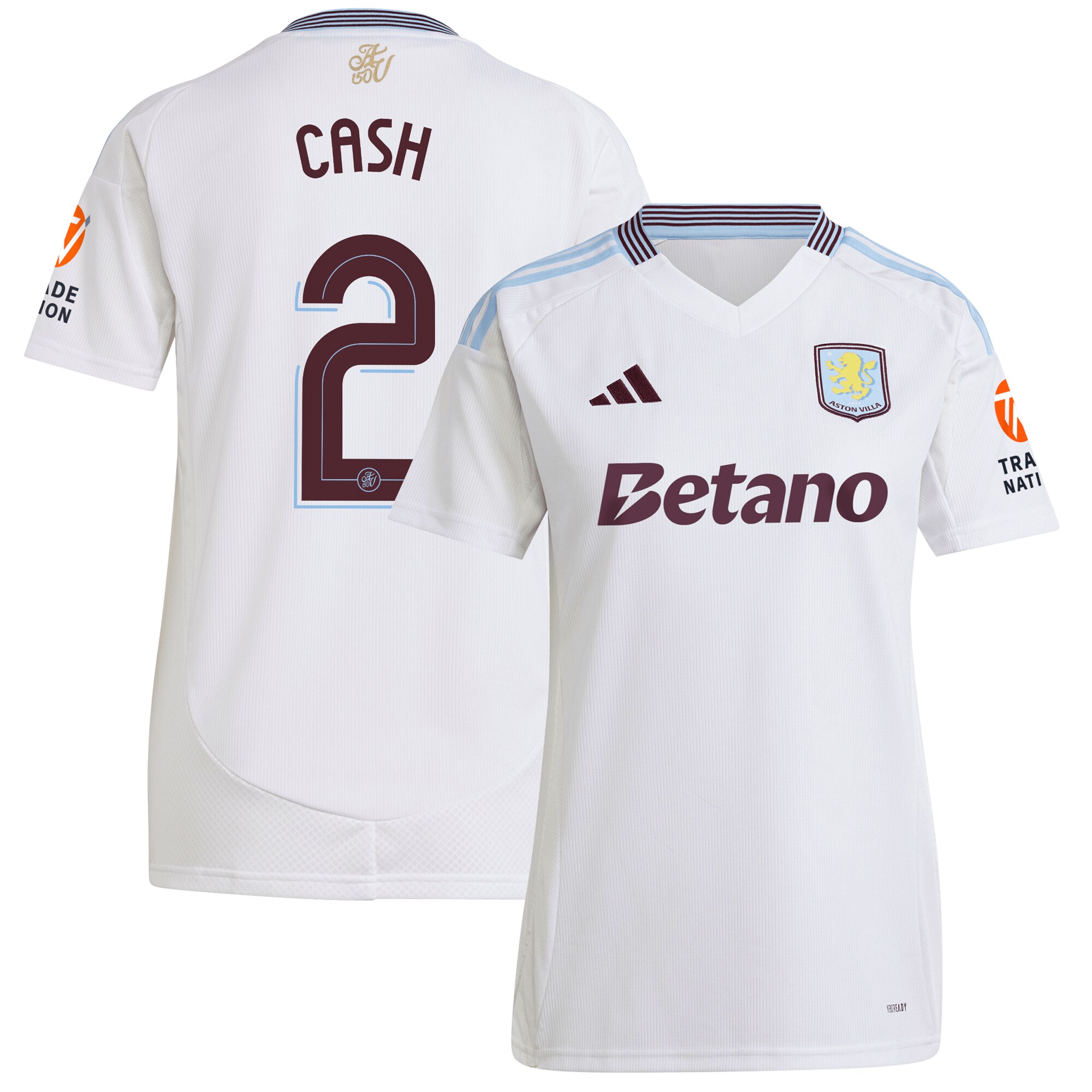 AVFC aston villa adidas away shirt 2024-25 – womens with cash 2 cup printing Collection | Official Aston Villa Kits and Apparel