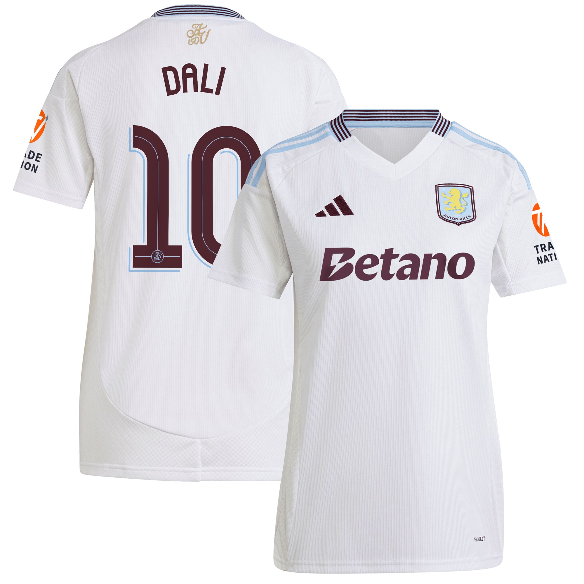 AVFC aston villa adidas away shirt 2024-25 – womens with dali 10 cup printing Collection | Official Aston Villa Kits and Apparel