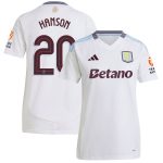 AVFC aston villa adidas away shirt 2024-25 – womens with hanson 20 cup printing Collection | Official Aston Villa Kits and Apparel
