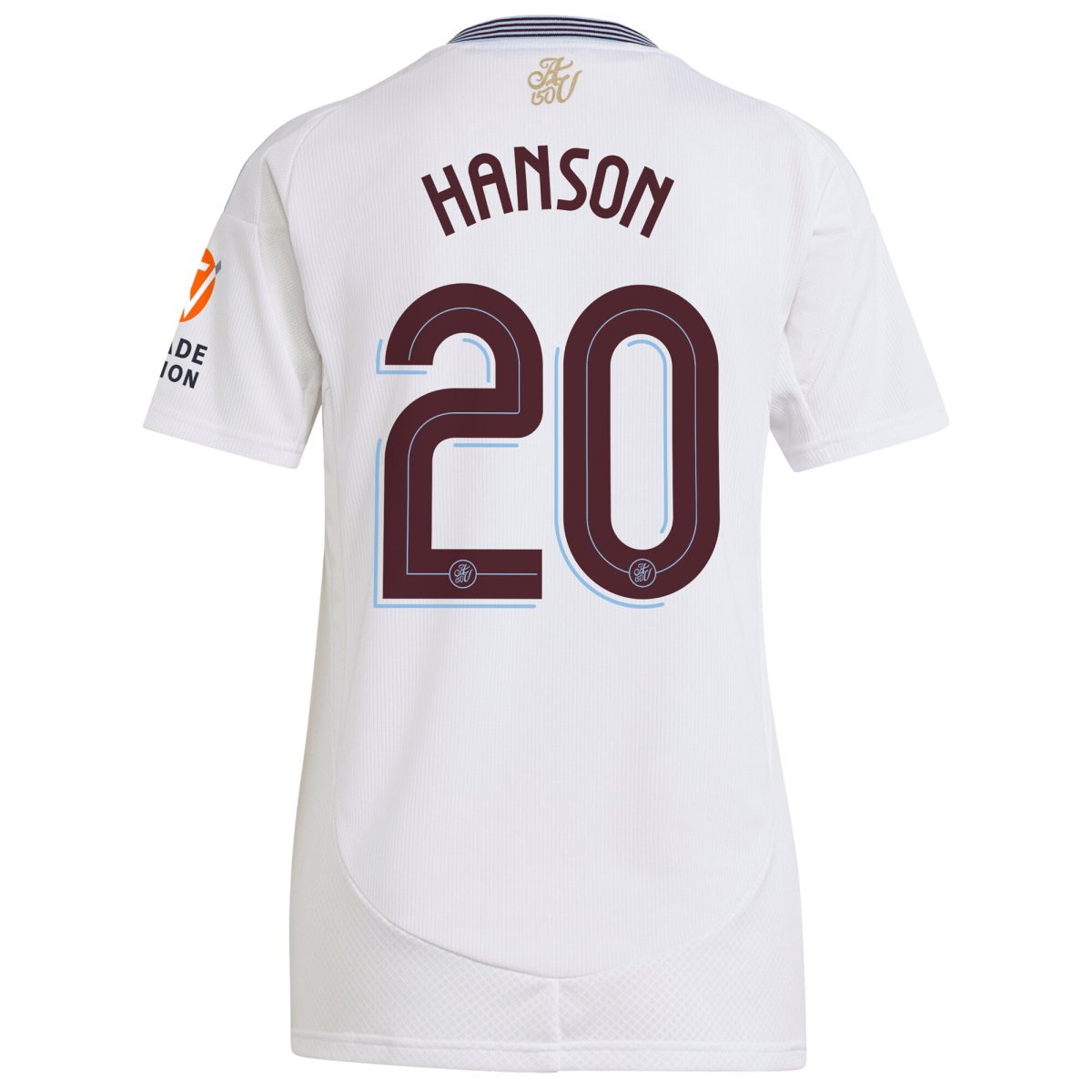 AVFC aston villa adidas away shirt 2024-25 – womens with hanson 20 cup printing Collection | Official Aston Villa Kits and Apparel
