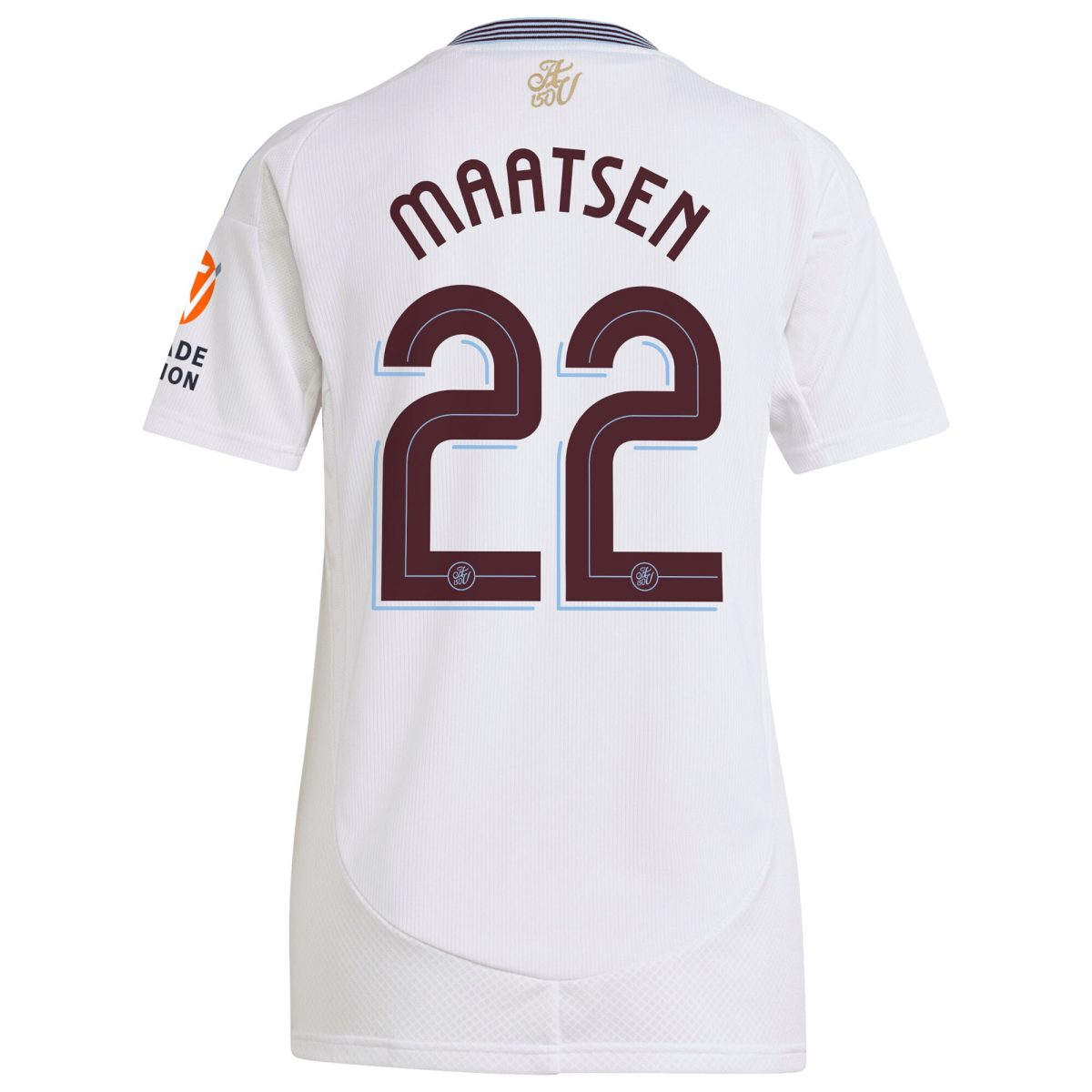 AVFC aston villa adidas away shirt 2024-25 – womens with maatsen 22 cup printing Collection | Official Aston Villa Kits and Apparel