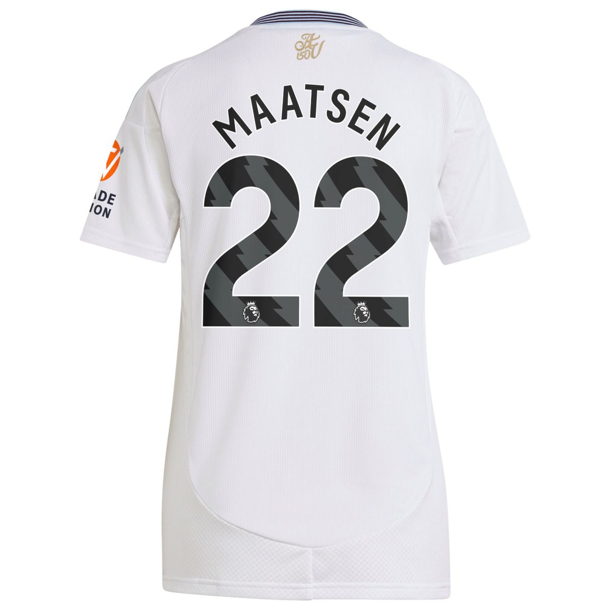 AVFC aston villa adidas away shirt 2024-25 – womens with maatsen 22 printing Collection | Official Aston Villa Kits and Apparel