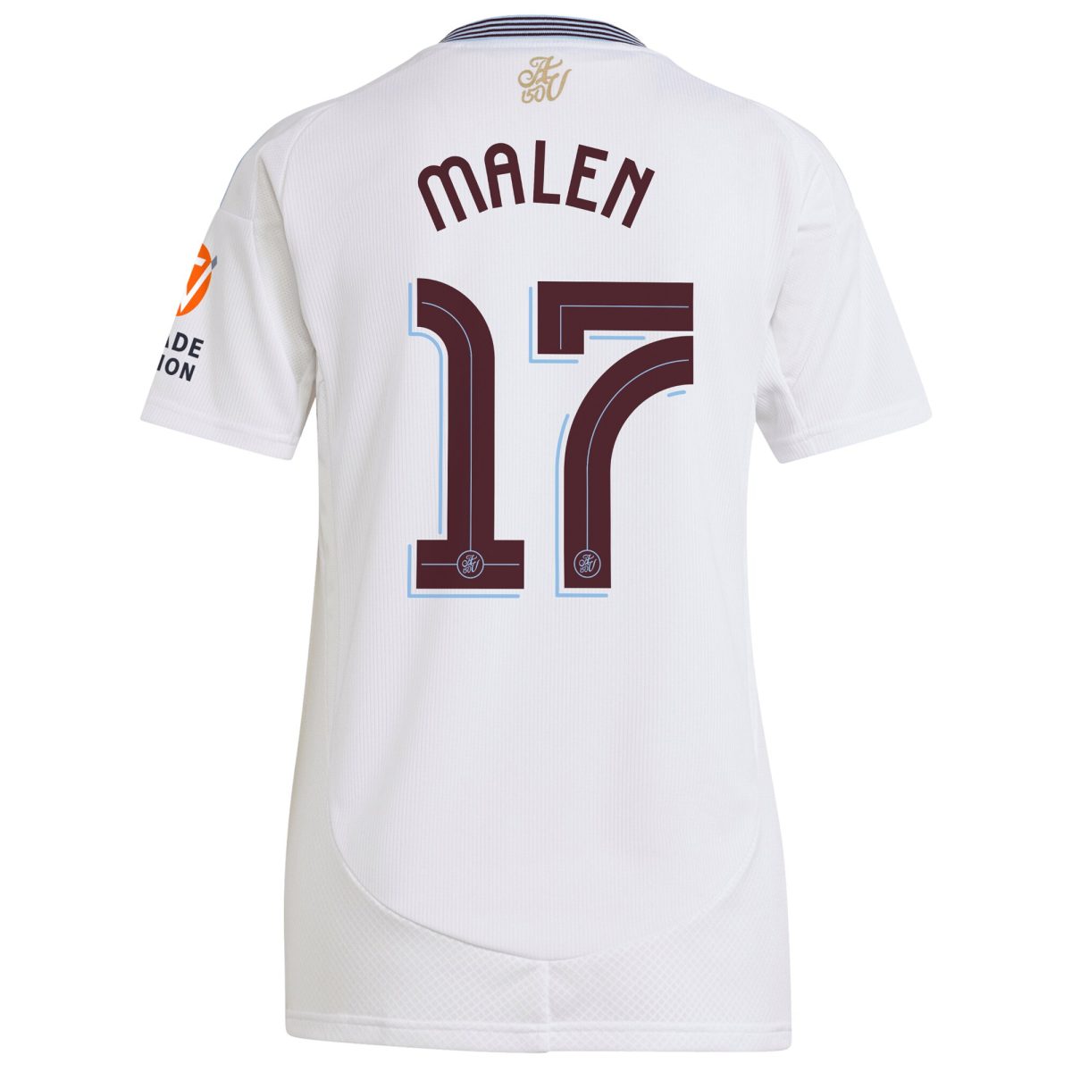 AVFC aston villa adidas away shirt 2024-25 – womens with malen 17 cup printing Collection | Official Aston Villa Kits and Apparel