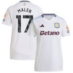 AVFC aston villa adidas away shirt 2024-25 – womens with malen 17 printing Collection | Official Aston Villa Kits and Apparel