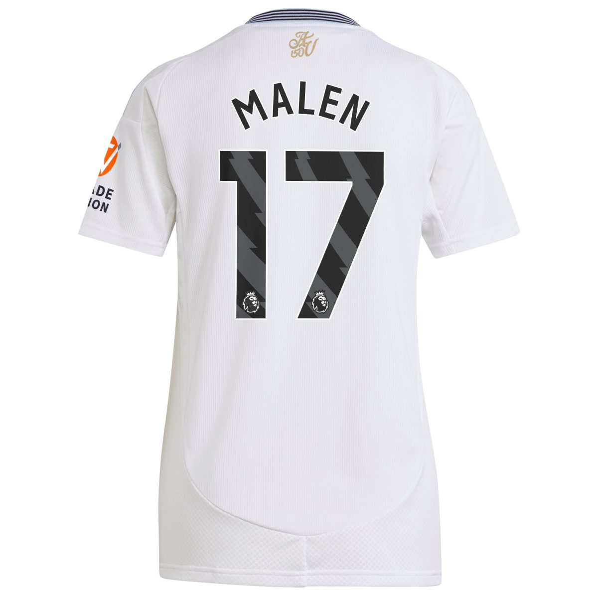 AVFC aston villa adidas away shirt 2024-25 – womens with malen 17 printing Collection | Official Aston Villa Kits and Apparel