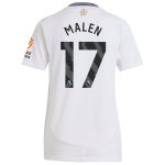 AVFC aston villa adidas away shirt 2024-25 – womens with malen 17 printing Collection | Official Aston Villa Kits and Apparel