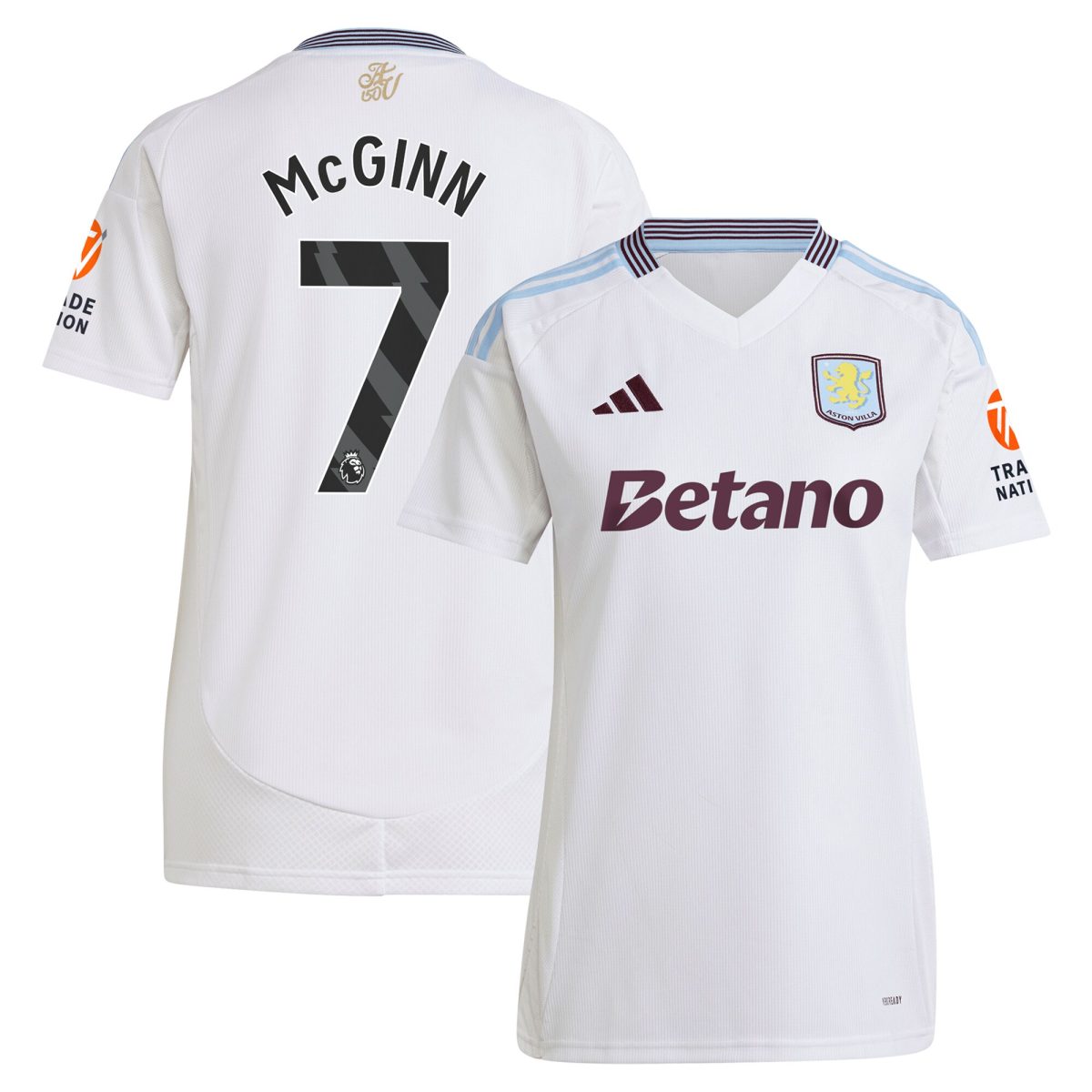 AVFC aston villa adidas away shirt 2024-25 – womens with mcginn 7 printing Collection | Official Aston Villa Kits and Apparel