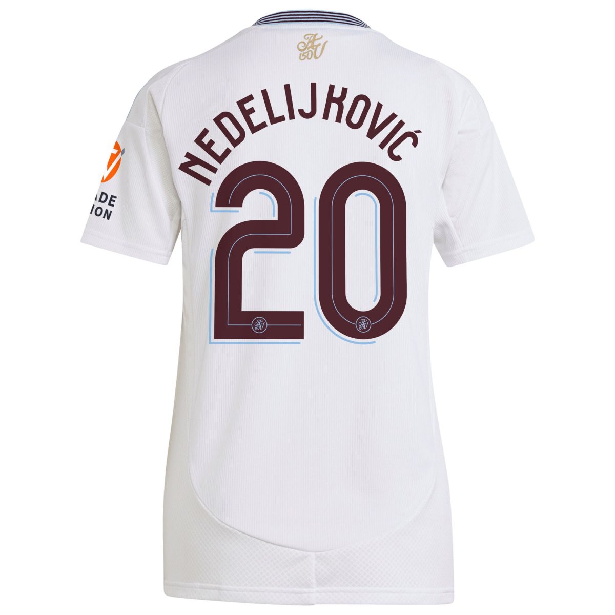 AVFC aston villa adidas away shirt 2024-25 – womens with nedeljković 20 cup printing Collection | Official Aston Villa Kits and Apparel