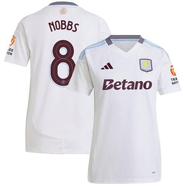 AVFC aston villa adidas away shirt 2024-25 – womens with nobbs 8 cup printing Collection | Official Aston Villa Kits and Apparel