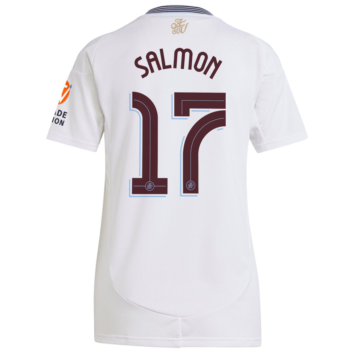 AVFC aston villa adidas away shirt 2024-25 – womens with salmon 17 cup printing Collection | Official Aston Villa Kits and Apparel