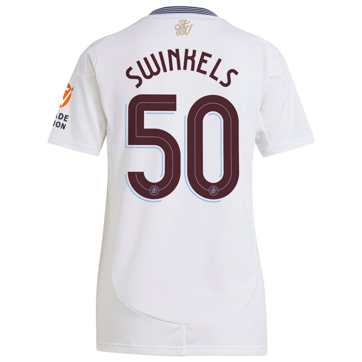 AVFC aston villa adidas away shirt 2024-25 – womens with swinkels 50 cup printing Collection | Official Aston Villa Kits and Apparel
