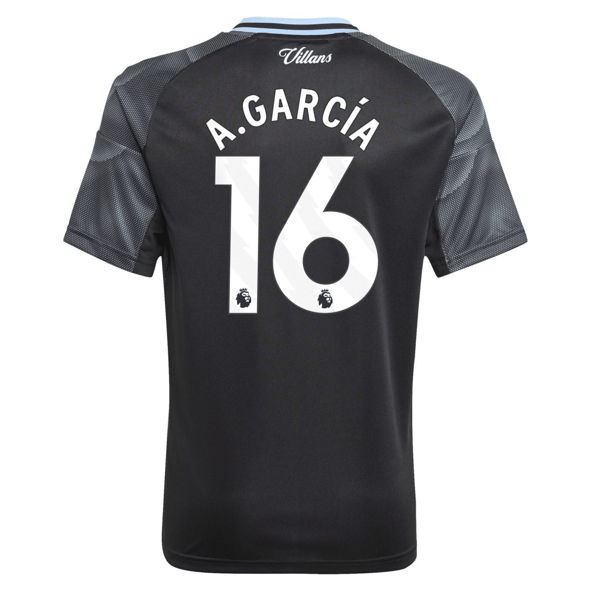AVFC aston villa adidas away shirt 2025-26 – kids with a.garcía 16 printing Collection | Official Aston Villa Kits and Apparel