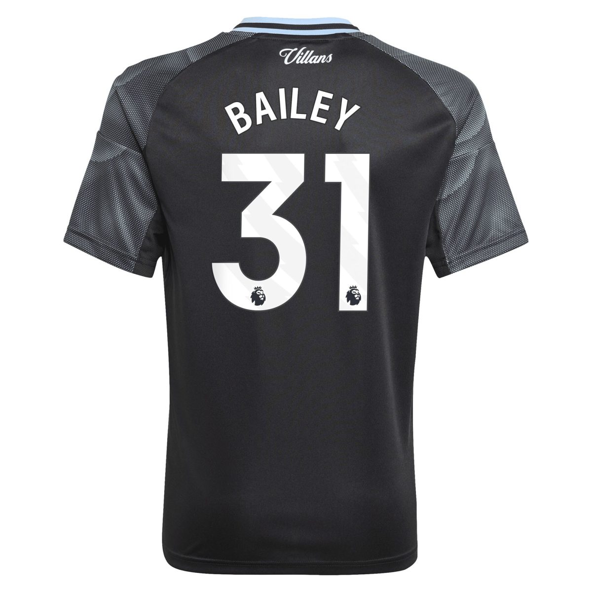 AVFC aston villa adidas away shirt 2025-26 – kids with bailey 31 printing Collection | Official Aston Villa Kits and Apparel