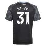 AVFC aston villa adidas away shirt 2025-26 – kids with bailey 31 printing Collection | Official Aston Villa Kits and Apparel