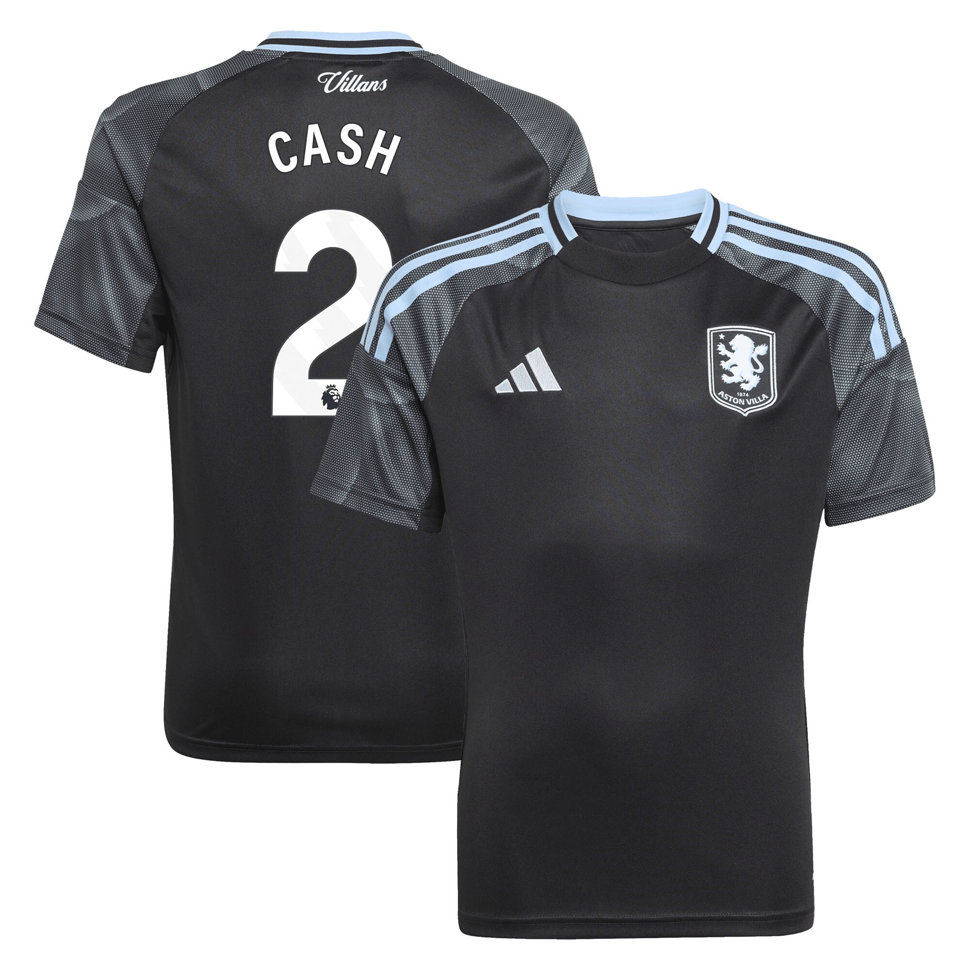 AVFC aston villa adidas away shirt 2025-26 – kids with cash 2 printing Collection | Official Aston Villa Kits and Apparel