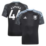 AVFC aston villa adidas away shirt 2025-26 – kids with kamara 44 printing Collection | Official Aston Villa Kits and Apparel