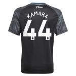 AVFC aston villa adidas away shirt 2025-26 – kids with kamara 44 printing Collection | Official Aston Villa Kits and Apparel