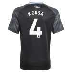 AVFC aston villa adidas away shirt 2025-26 – kids with konsa 4 printing Collection | Official Aston Villa Kits and Apparel