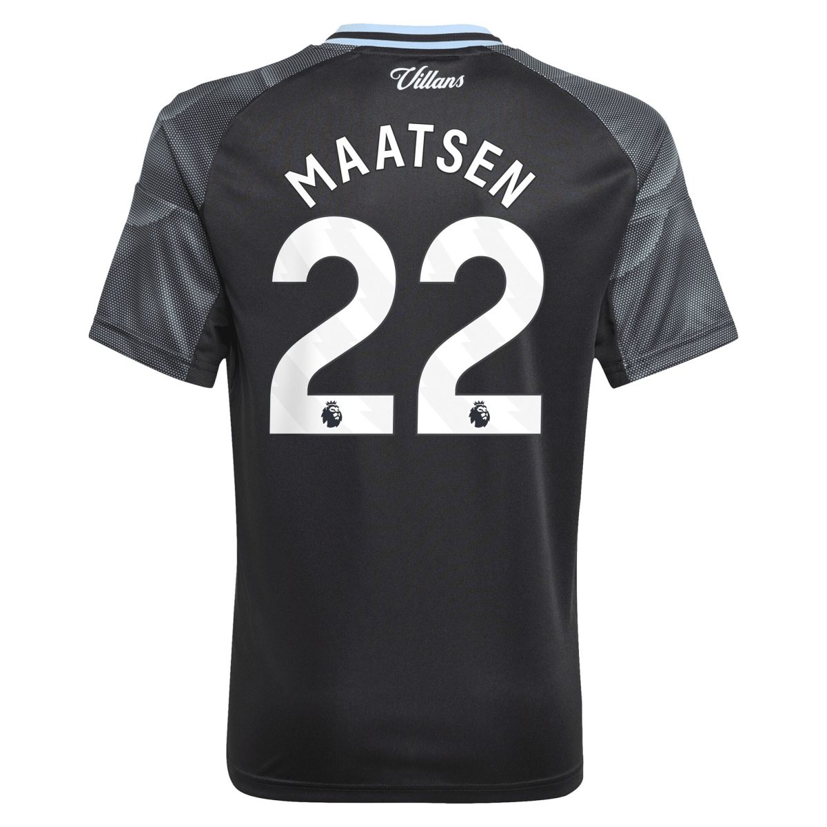 AVFC aston villa adidas away shirt 2025-26 – kids with maatsen 22 printing Collection | Official Aston Villa Kits and Apparel