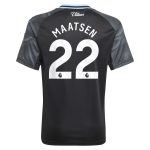 AVFC aston villa adidas away shirt 2025-26 – kids with maatsen 22 printing Collection | Official Aston Villa Kits and Apparel