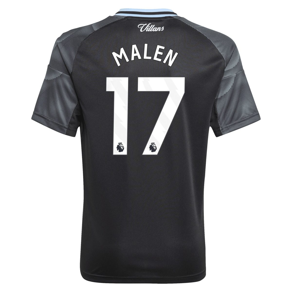 AVFC aston villa adidas away shirt 2025-26 – kids with malen 17 printing Collection | Official Aston Villa Kits and Apparel