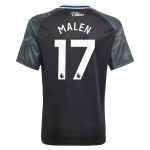 AVFC aston villa adidas away shirt 2025-26 – kids with malen 17 printing Collection | Official Aston Villa Kits and Apparel