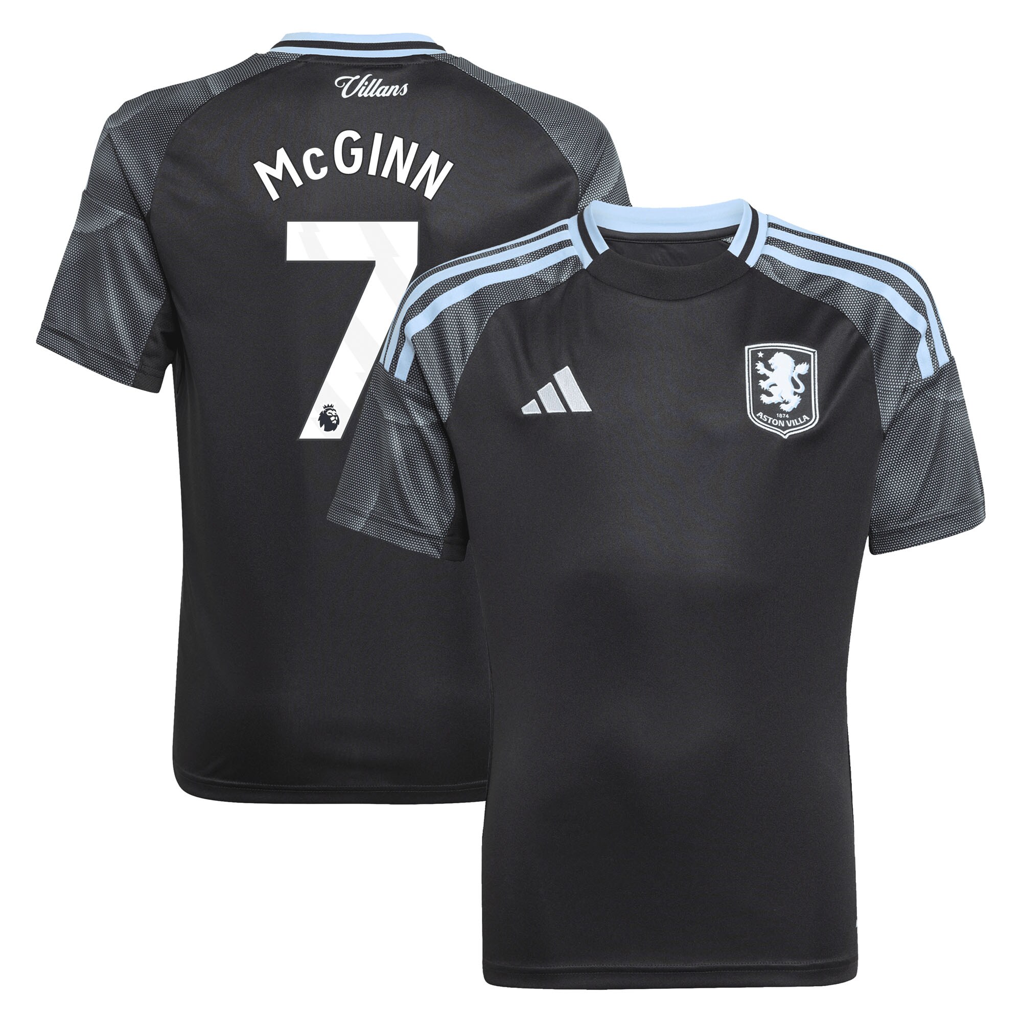 AVFC aston villa adidas away shirt 2025-26 – kids with mcginn 7 printing Collection | Official Aston Villa Kits and Apparel