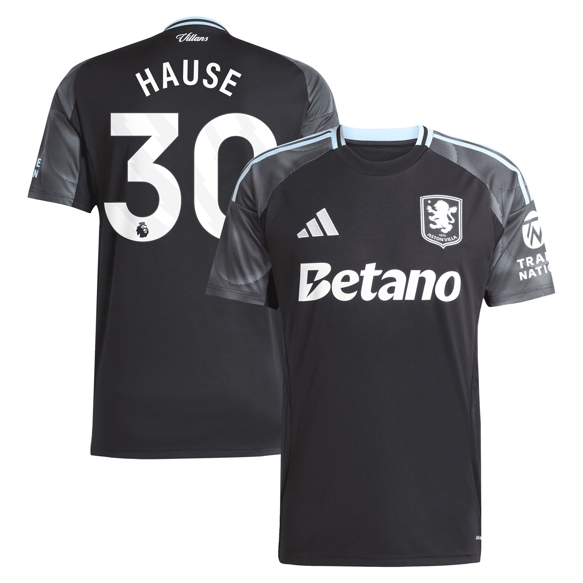 AVFC aston villa adidas away shirt 2025-26 with hause 30 printing Collection | Official Aston Villa Kits and Apparel