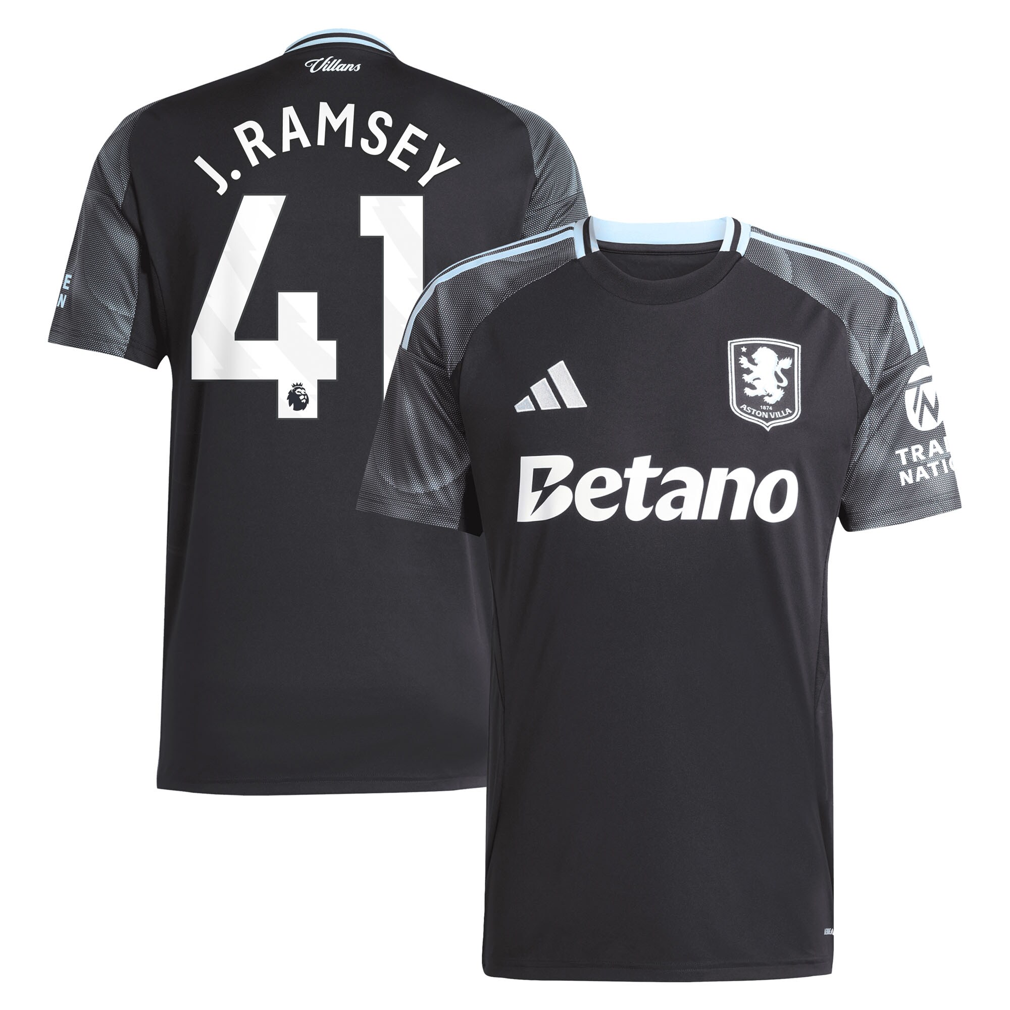 AVFC aston villa adidas away shirt 2025-26 with j. ramsey 41 printing Collection | Official Aston Villa Kits and Apparel