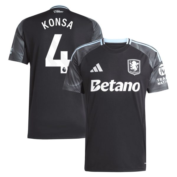 AVFC aston villa adidas away shirt 2025-26 with konsa 4 printing Collection | Official Aston Villa Kits and Apparel