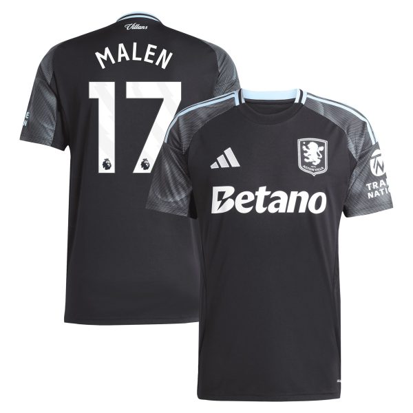 AVFC aston villa adidas away shirt 2025-26 with malen 17 printing Collection | Official Aston Villa Kits and Apparel