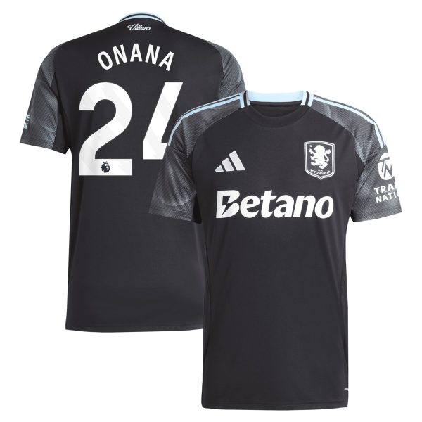 AVFC aston villa adidas away shirt 2025-26 with onana 24 printing Collection | Official Aston Villa Kits and Apparel